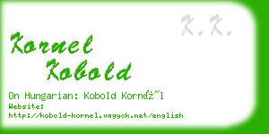 kornel kobold business card